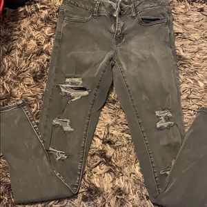 American eagle stretch black jean jeggings